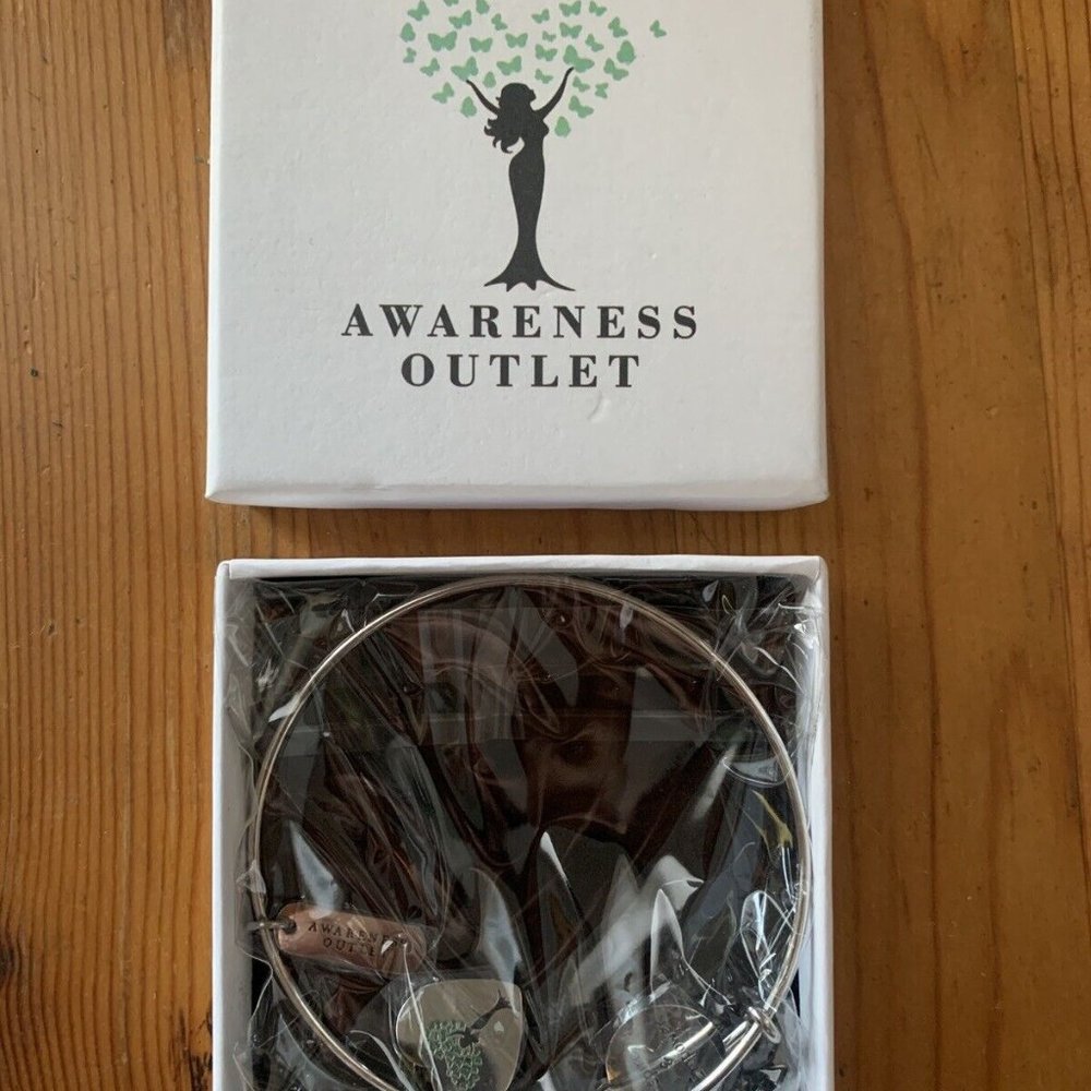 Awareness Outlet Family Bangle Charm Bracelet w/ Inspire & Empower NEW in Box